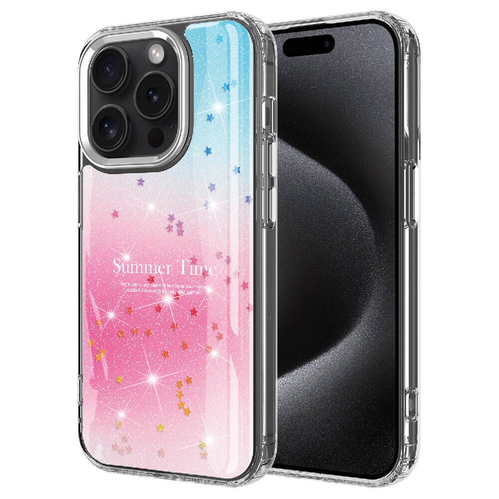 Apple iPhone 15 Pro Max Kılıf Simli Desenli Parlak HEPTEKİLETİŞİM Task Kapak