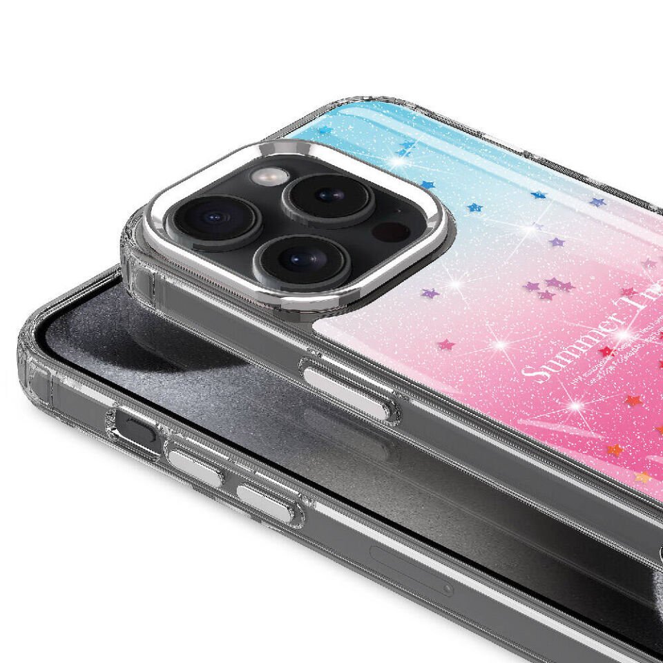 Apple iPhone 15 Pro Max Kılıf Simli Desenli Parlak HEPTEKİLETİŞİM Task Kapak