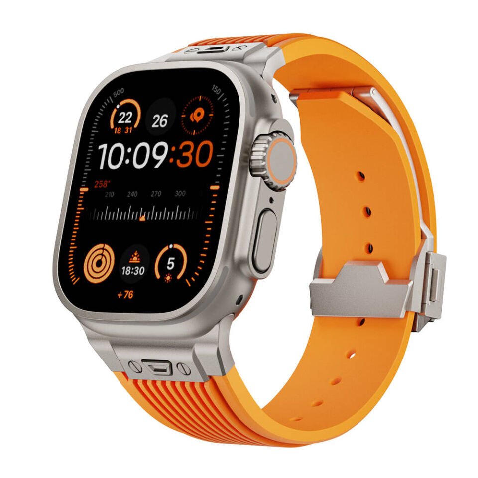 Apple Watch 7 45mm HEPTEKİLETİŞİM KRD-113 Spor Görünümlü Silikon Kordon