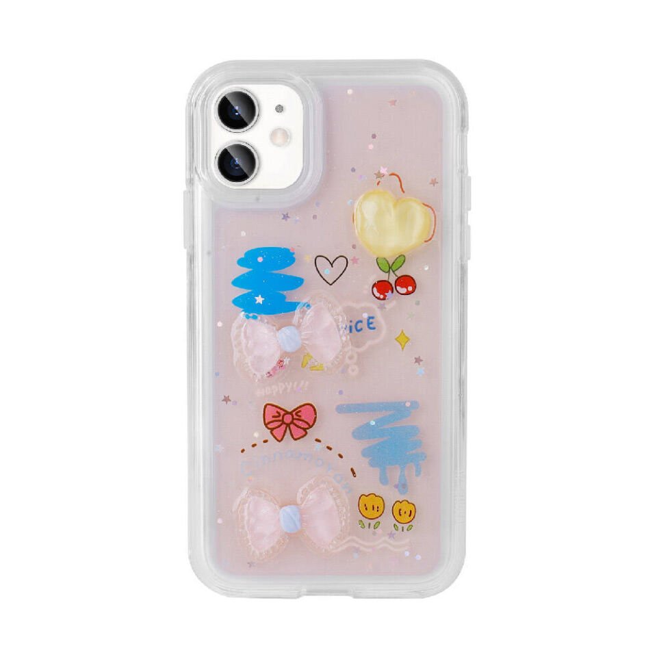 Apple iPhone 11 Kılıf Kabartma Figürlü Parlak HEPTEKİLETİŞİM Minimini Silikon Kapak