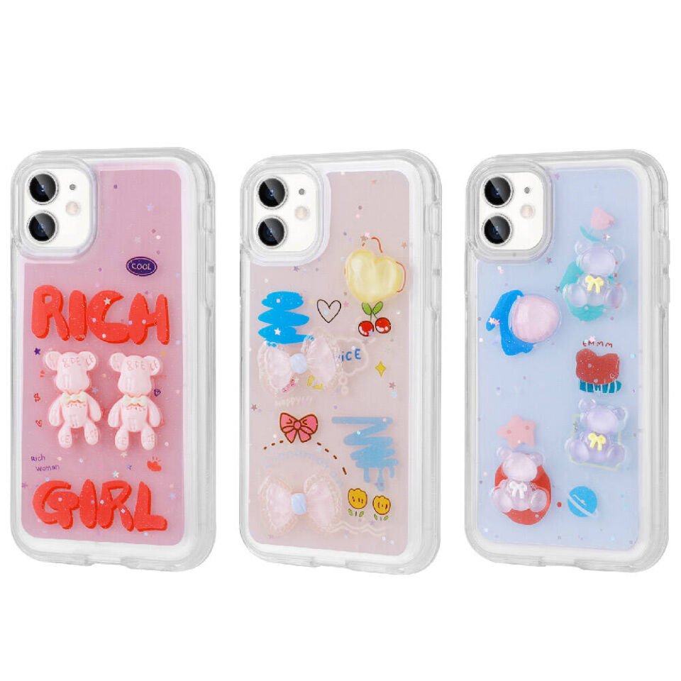 Apple iPhone 11 Kılıf Kabartma Figürlü Parlak HEPTEKİLETİŞİM Minimini Silikon Kapak