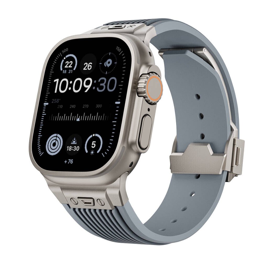 Apple Watch Ultra 49mm HEPTEKİLETİŞİM KRD-113 Spor Görünümlü Silikon Kordon