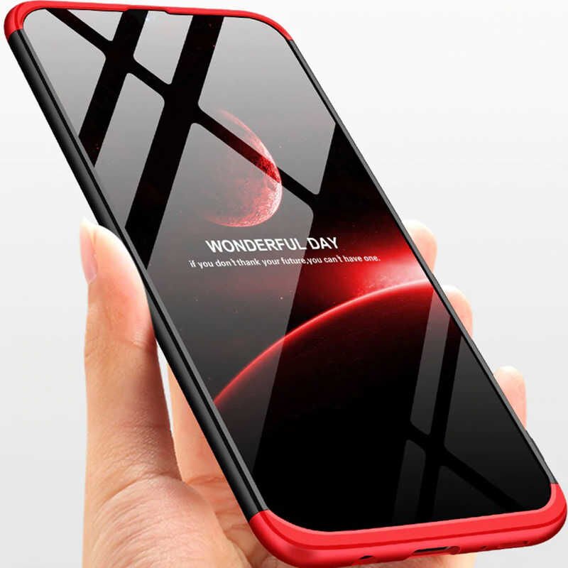 Samsung Galaxy A20S Kılıf 360 Tam Koruma Ön Ve Arka Sert Mika Kapak Orjinal Ays Gkk Kapak Rose Gold