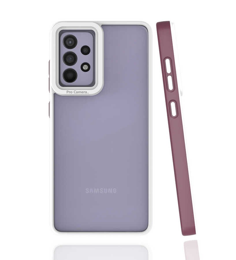 Samsung Galaxy A52 Kapak Mat Yüzeyli Kamera Korumalı Renkli Silikon Kılıf (MİMA) Siyah