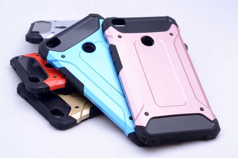 Xiaomi Mi Max 2 Kılıf Armor Köşe Korumalı Çift Katman Tank Zırh Kapak (CRASH) Rose Gold