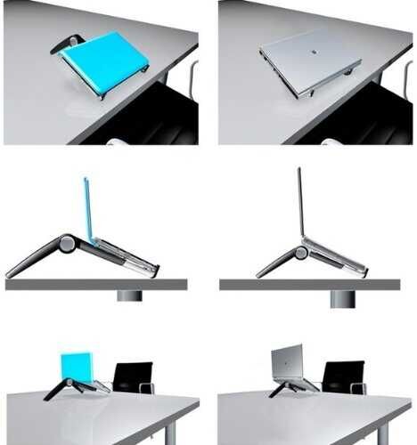 Laptop Standı 3 Ayaklı Tripod Dizaynı (UP1) Beyaz