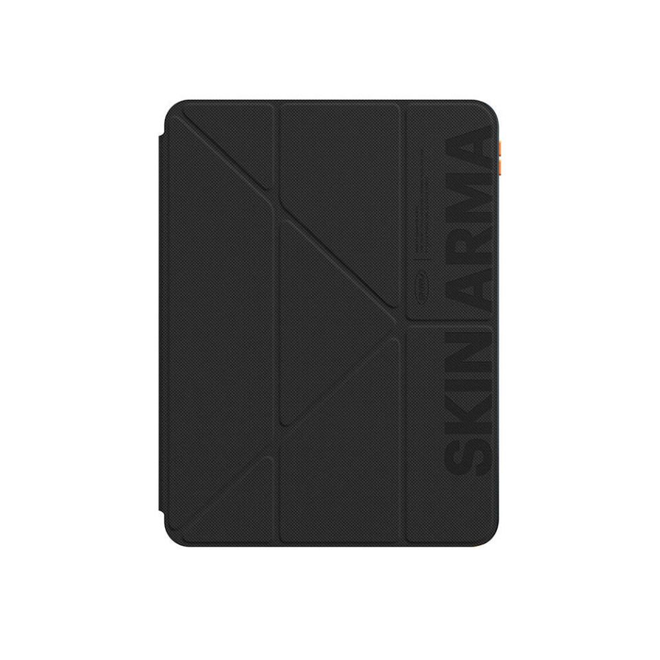 Apple iPad Air 11 2024 Kılıf SkinArma Kabartma Baskı Tasarımlı 360 Tam Koruma Arkası Şeffaf Standlı Gamma Kılıf