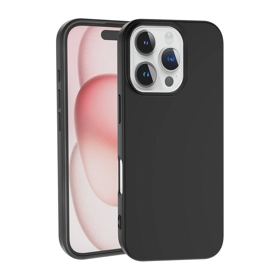 Apple iPhone 16 Pro Kılıf Lansman İçi Kadife Soft Yumuşak Dokulu Liquid Silikon Kapak (LSR) Siyah