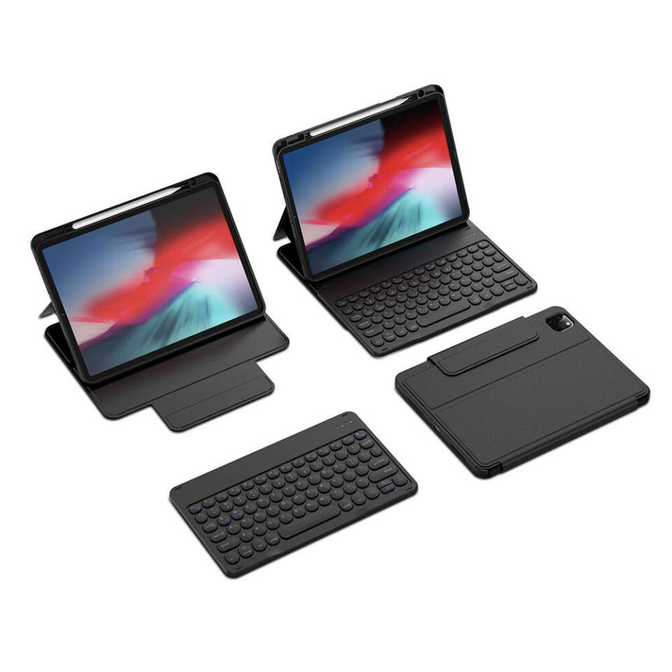 Apple iPad Air 11 2025 M3 Wiwu Protective Gizli Kalem Bölmeli Klavyeli Kılıf