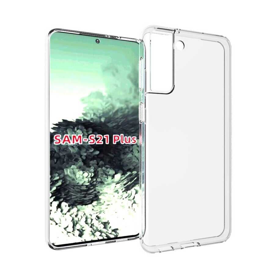 Samsung Galaxy S21 Plus Şeffaf Kılıf Yumuşak İnce Tasarımlı Kapak (SÜPER) Renksiz