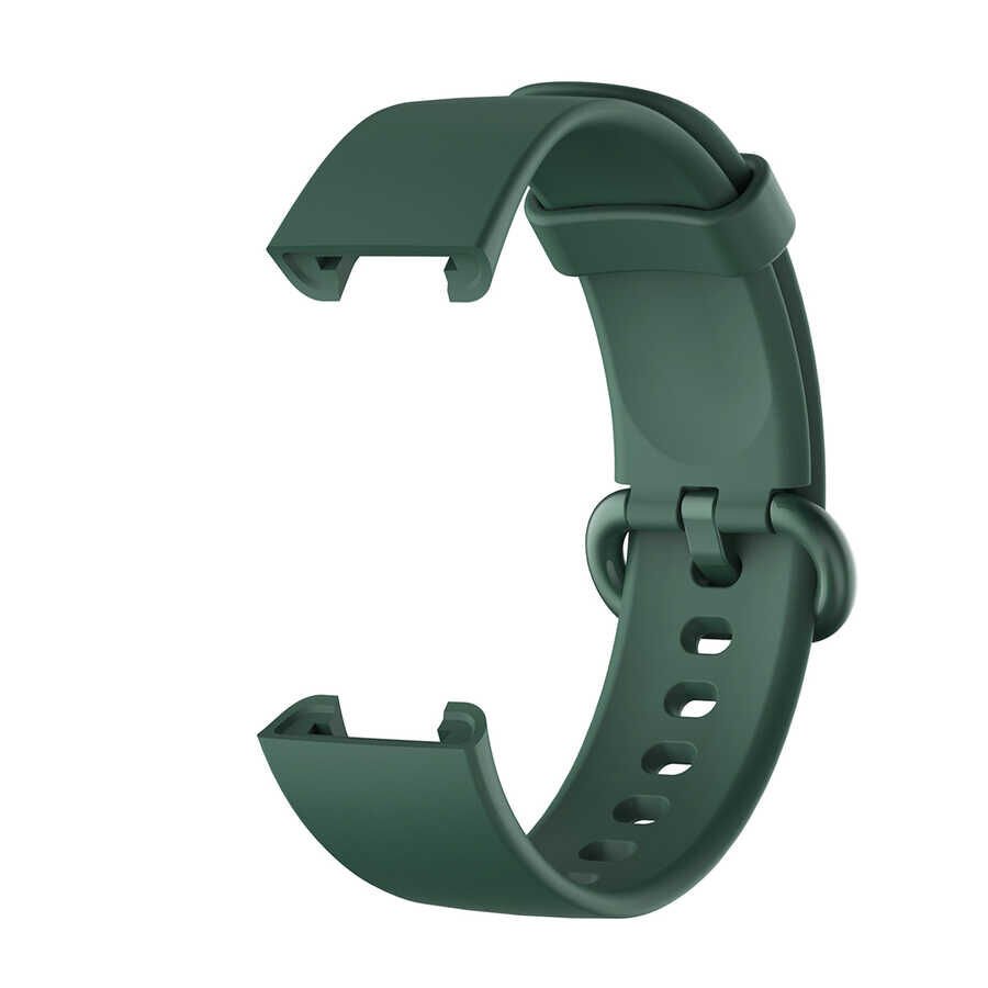 Xiaomi Redmi Watch (Mi Watch Lite) Silikon Kordon Soft ve Pürüzsüz Yüzeyli Kordon (Klasik) Koyu Yeşil