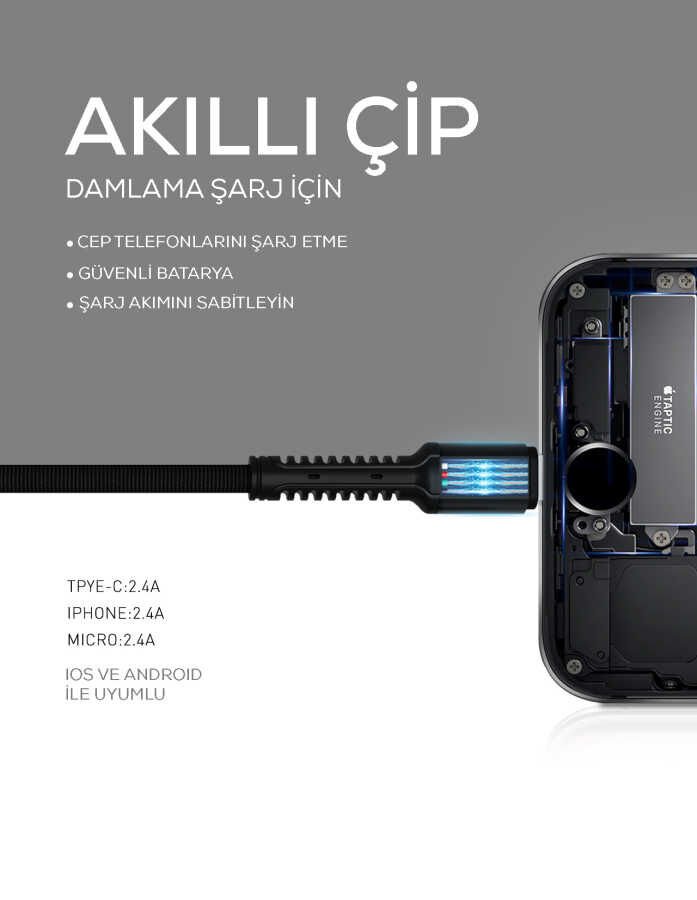 HEPTEKİLETİŞİM LS63 Lightning Usb Kablo