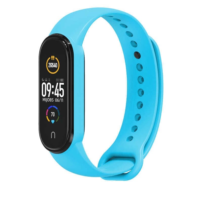 Xiaomi Mi Band 6 Silikon Kordon Soft ve Pürüzsüz Yüzeyli Kordon (Klasik) NO4