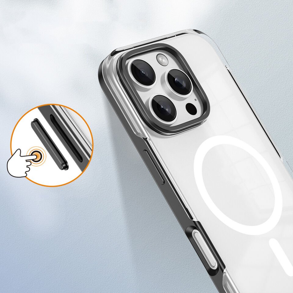 Apple iPhone 16 Pro Max Kılıf Magsafe Şarj Özellikli Çıkarılabilir Arka Yüzeyli HEPTEKİLETİŞİM Polar Kapak