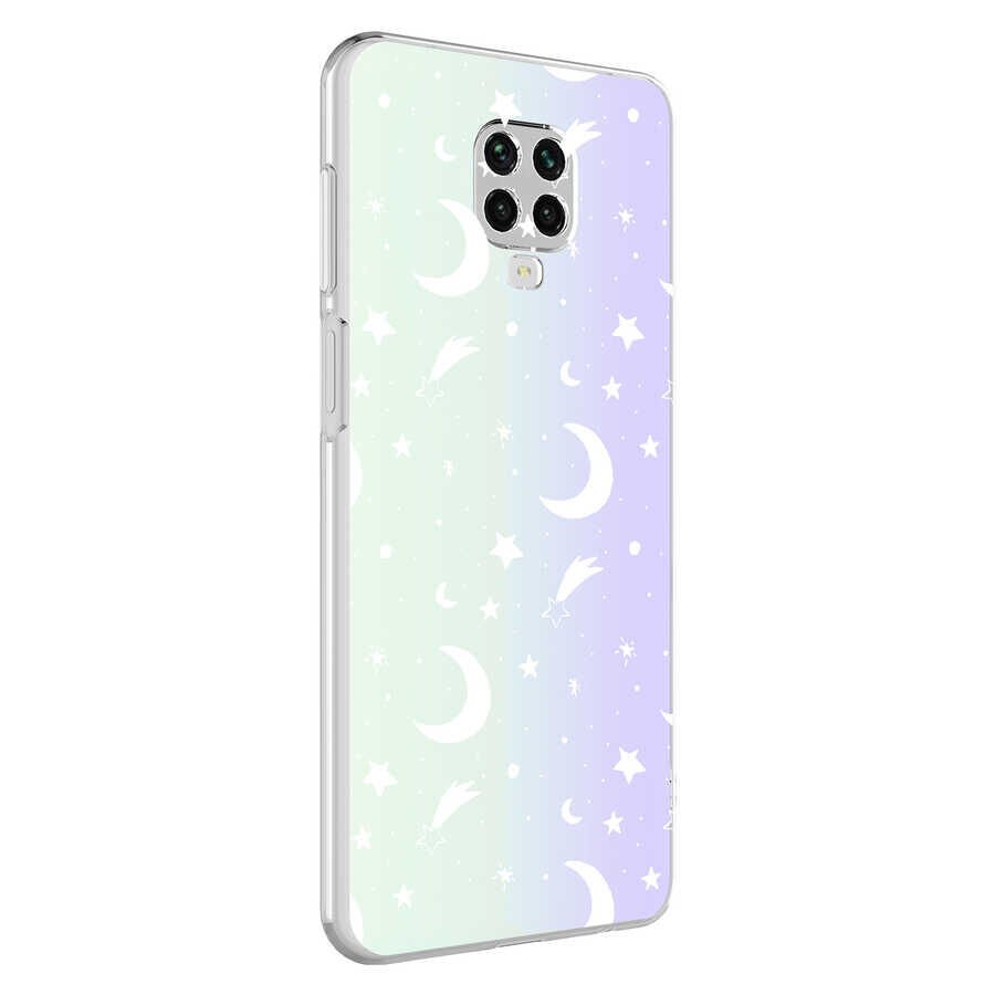 Xiaomi Redmi Note 9S Kılıf HEPTEKİLETİŞİM M-Blue Desenli Kapak