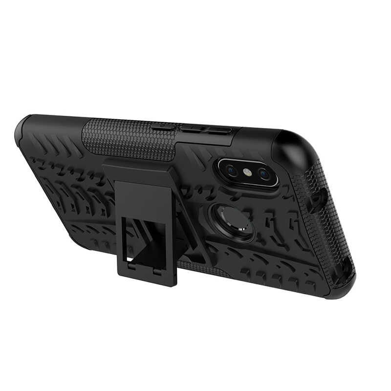 Xiaomi Mi A2 Lite Kılıf Standlı Korunaklı Silikon Kapak (hibrit) Mavi