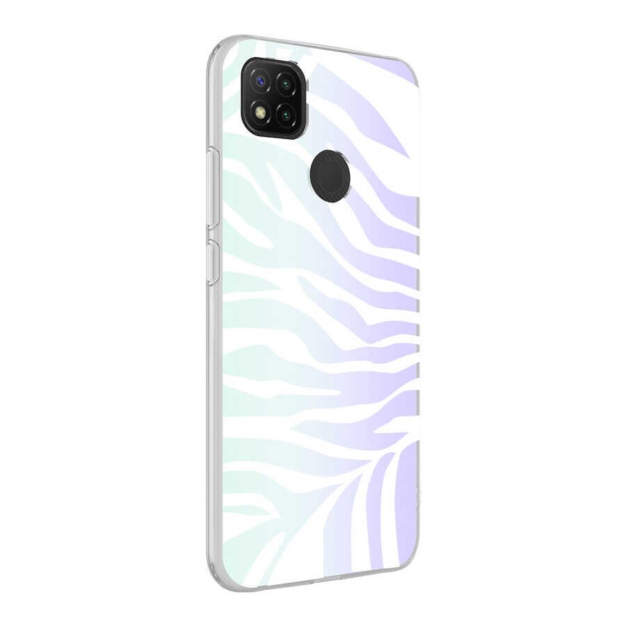 Xiaomi Redmi 9C Kılıf HEPTEKİLETİŞİM M-Blue Desenli Kapak