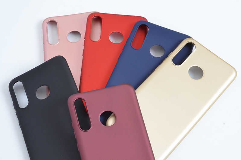 Huawei P30 Lite Kılıf Yumuşak Dokulu Soft Esnek İnce Mat Renkli Silikon Kapak (PREMİER) Kırmızı
