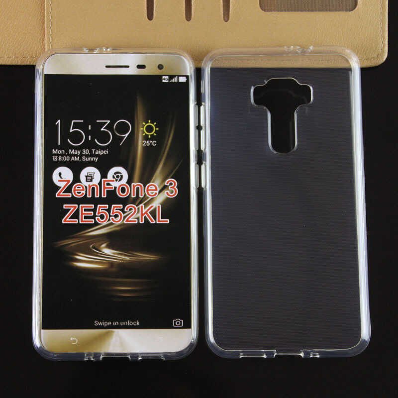 Asus Zenfone 3 ZE552KL Şeffaf Kılıf Yumuşak İnce Tasarımlı Kapak (SÜPER) Renksiz