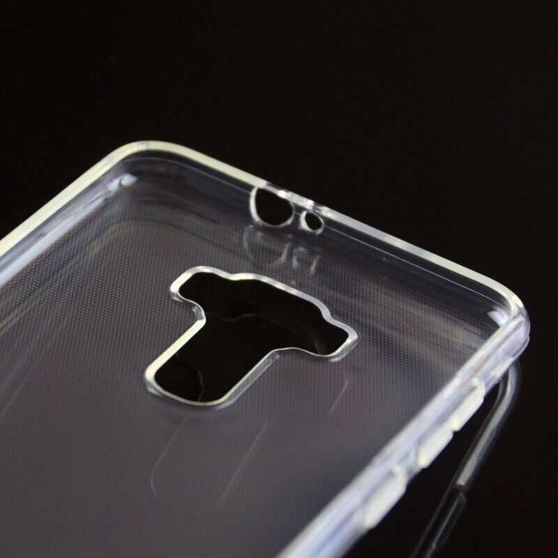 Asus Zenfone 3 ZE552KL Şeffaf Kılıf Yumuşak İnce Tasarımlı Kapak (SÜPER) Renksiz