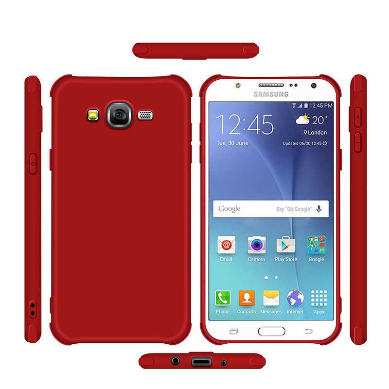 Samsung Galaxy J7 Sililkon Mat Soft Yüzeyli Kapak (NEVA) Kırmızı