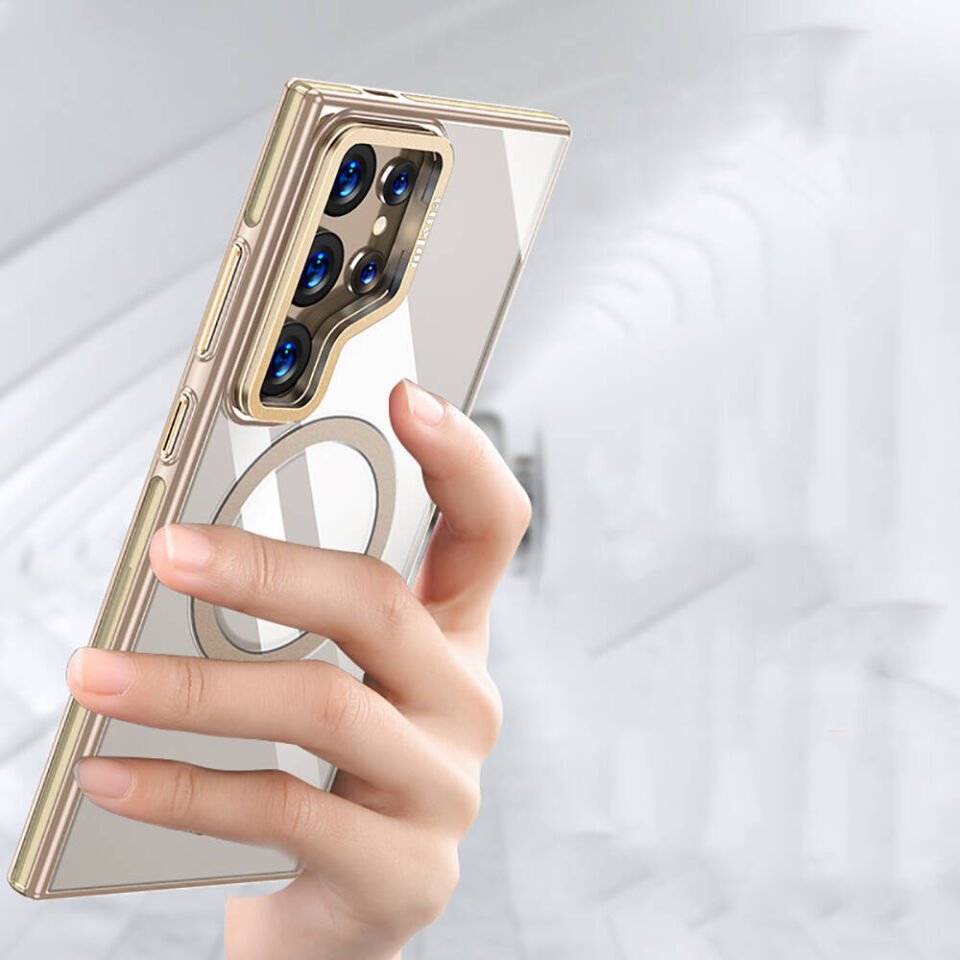 Samsung Galaxy S24 Ultra Kılıf Magsafe Şarj Özellikli Wlons Standlı Efsane Kapak