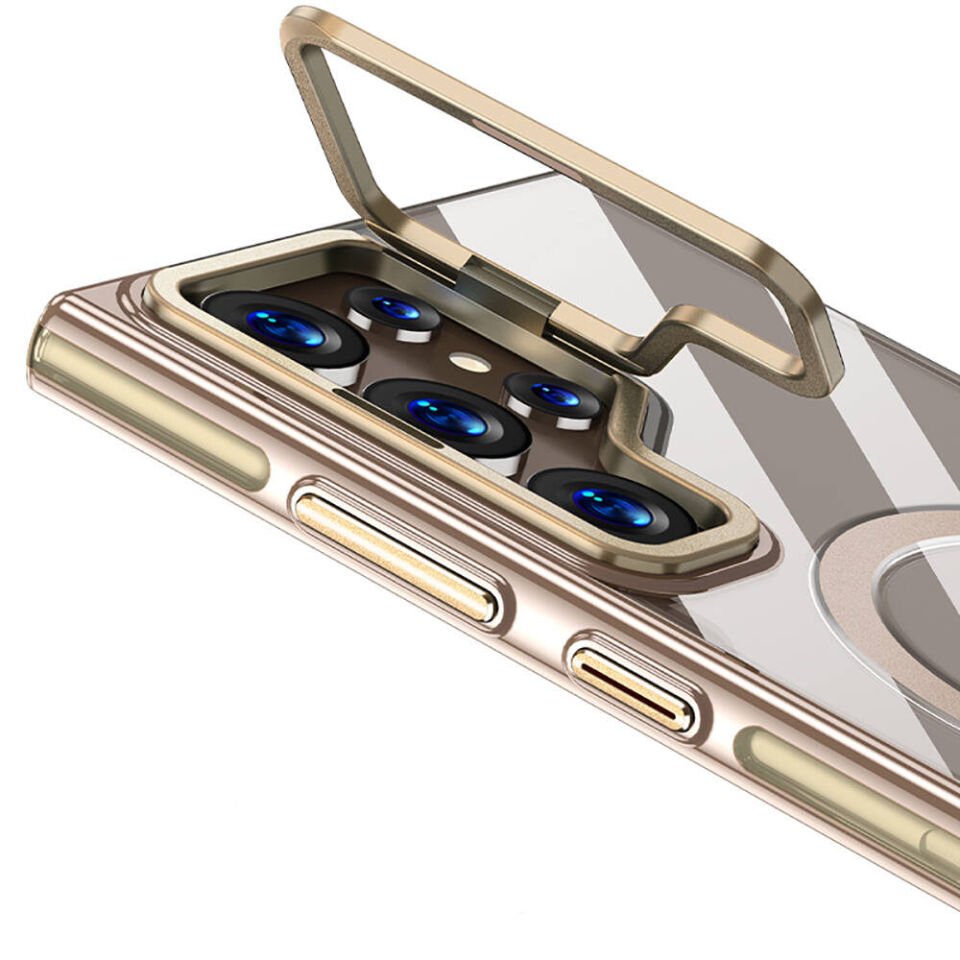 Samsung Galaxy S24 Ultra Kılıf Magsafe Şarj Özellikli Wlons Standlı Efsane Kapak
