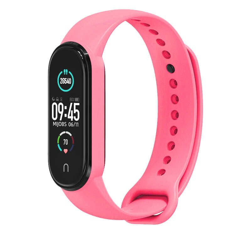 Xiaomi Mi Band 6 Silikon Kordon Soft ve Pürüzsüz Yüzeyli Kordon (Klasik) NO19