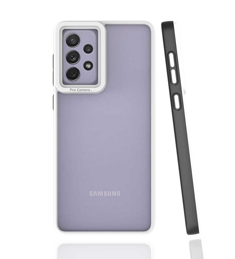 Samsung Galaxy A73 Kapak Mat Yüzeyli Kamera Korumalı Renkli Silikon Kılıf (MİMA) Siyah