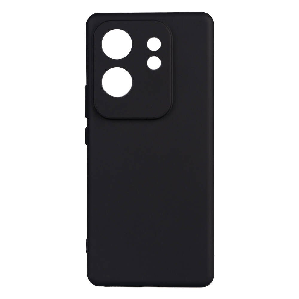 İnfinix Zero 30 4G Kılıf Kamera Korumalı Esnek Renkli Silikon Kapak (Biye) Siyah