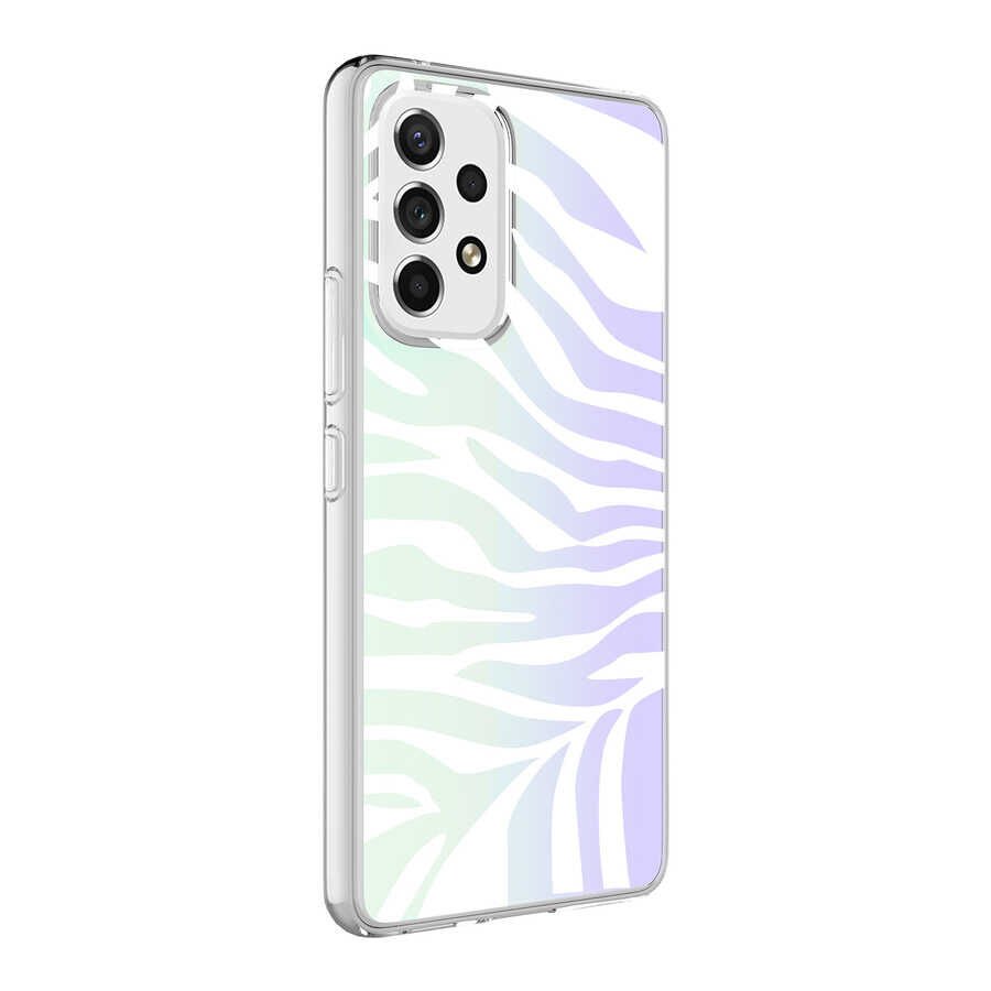 Samsung Galaxy A53 5G Kılıf HEPTEKİLETİŞİM M-Blue Desenli Kapak