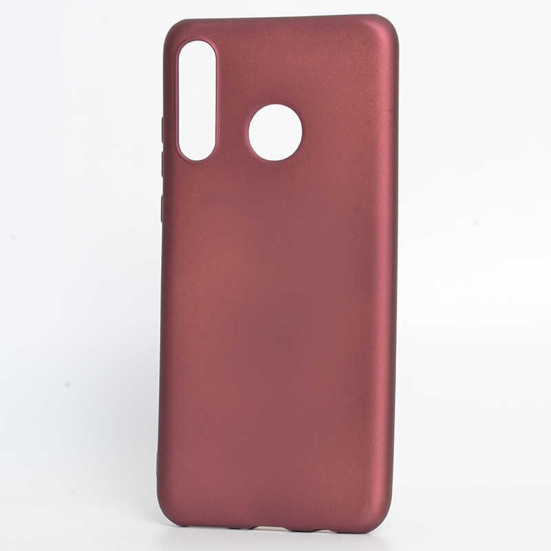 Huawei P30 Lite Kılıf Yumuşak Dokulu Soft Esnek İnce Mat Renkli Silikon Kapak (PREMİER) Mürdüm