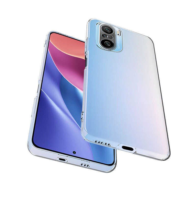 Xiaomi Poco F3 Şeffaf Kılıf Yumuşak İnce Tasarımlı Kapak (SÜPER) Renksiz