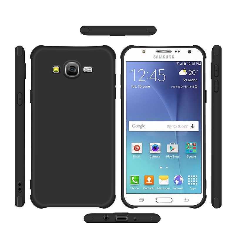 Samsung Galaxy J7 Sililkon Mat Soft Yüzeyli Kapak (NEVA) Gold