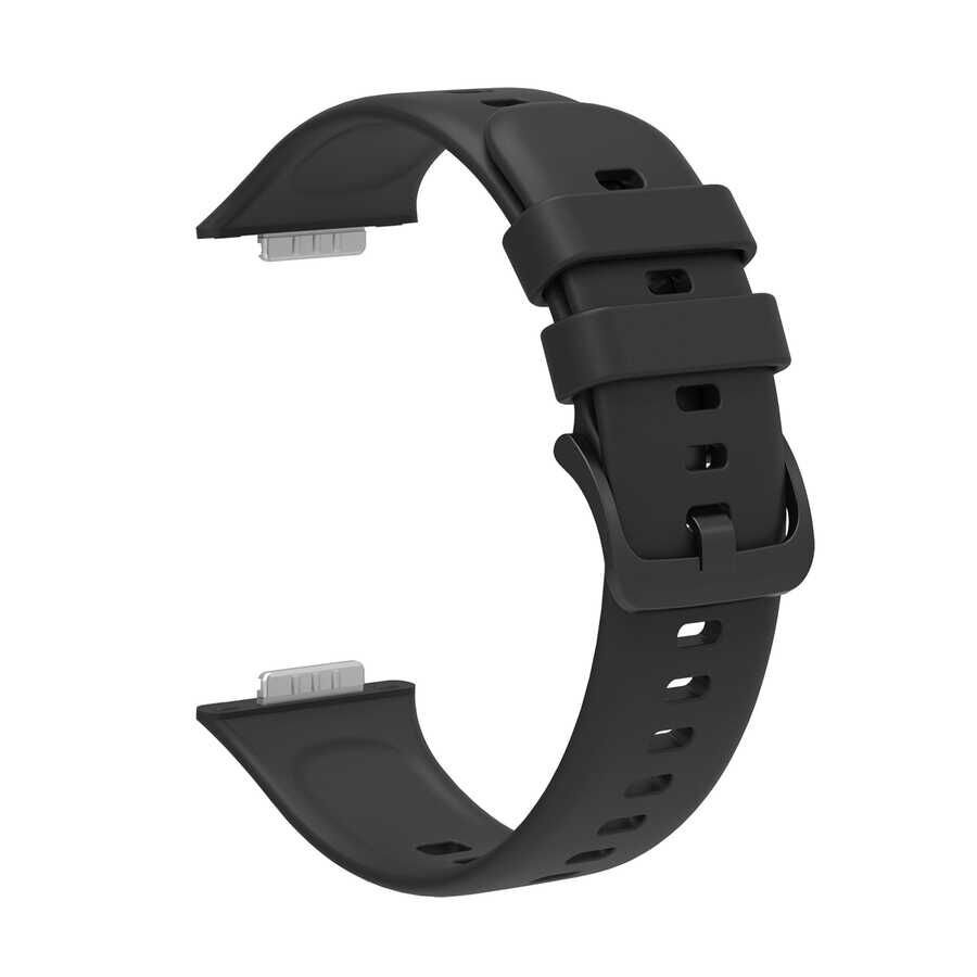 Huawei Watch Fit 2 Silikon Kordon Soft ve Pürüzsüz Yüzey Tasarımlı (KRD-43) Siyah