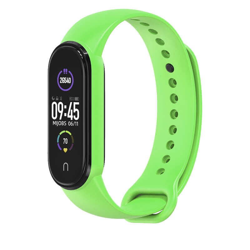 Xiaomi Mi Band 6 Silikon Kordon Soft ve Pürüzsüz Yüzeyli Kordon (Klasik) NO25
