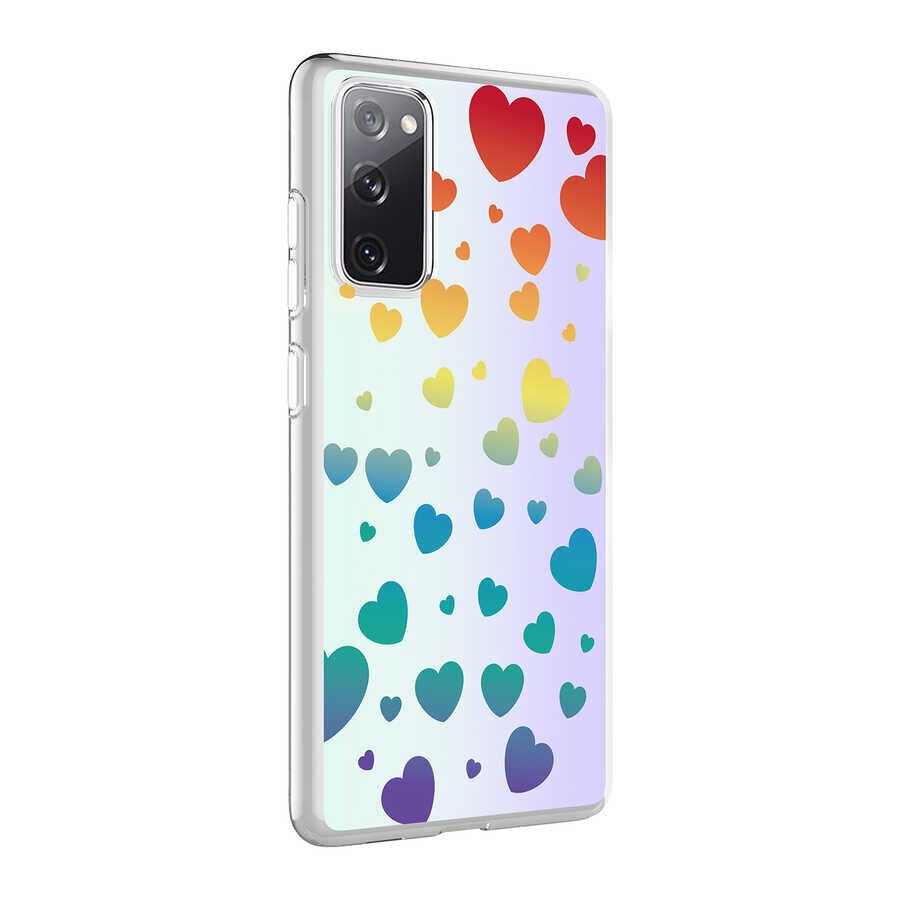 Samsung Galaxy S20 FE Kılıf HEPTEKİLETİŞİM M-Blue Desenli Kapak
