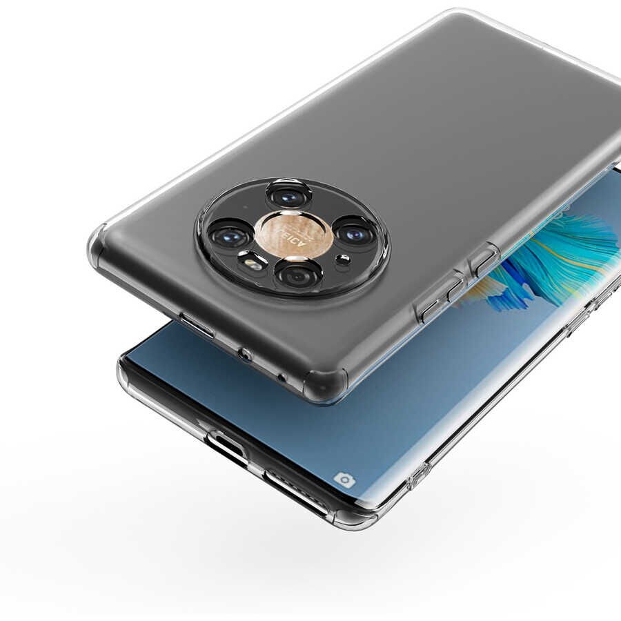 Huawei Mate 40 Pro Kılıf HEPTEKİLETİŞİM Kamera Korumalı Süper Silikon Kapak