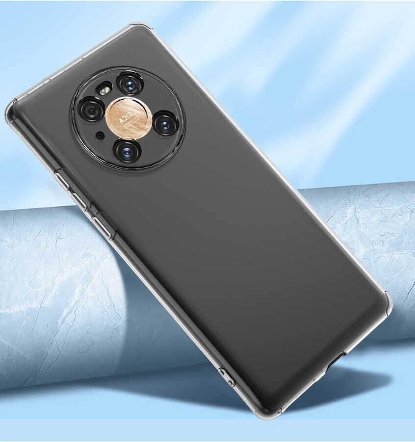 Huawei Mate 40 Pro Kılıf HEPTEKİLETİŞİM Kamera Korumalı Süper Silikon Kapak