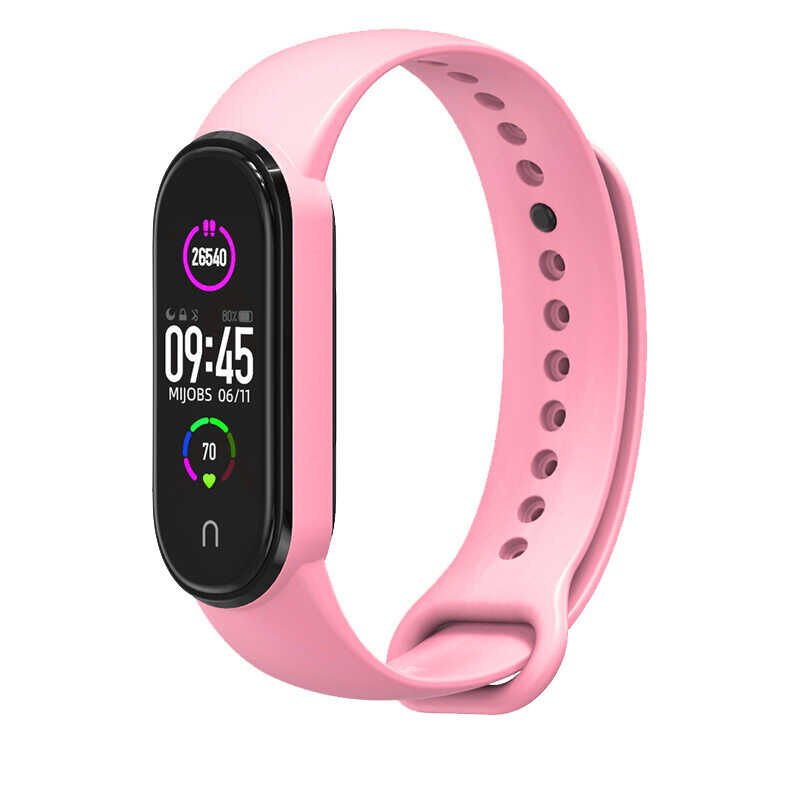 Xiaomi Mi Band 6 Silikon Kordon Soft ve Pürüzsüz Yüzeyli Kordon (Klasik) NO18