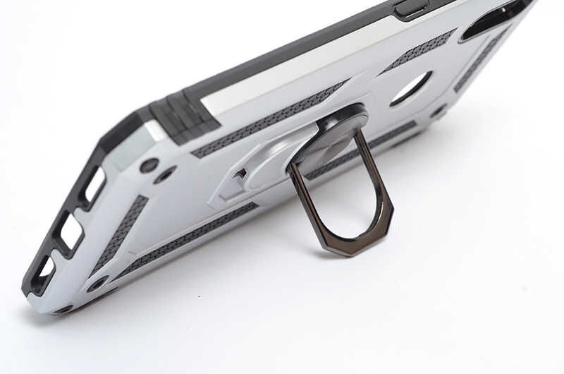 Huawei Y6 Pro 2019 Kılıf Tank Zırh Yüzüklü Mıknatıslı Standlı Kapak (VEGA) Gold