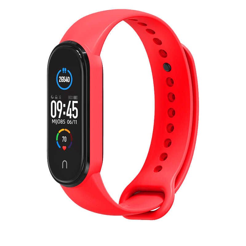Xiaomi Mi Band 6 Silikon Kordon Soft ve Pürüzsüz Yüzeyli Kordon (Klasik) NO20
