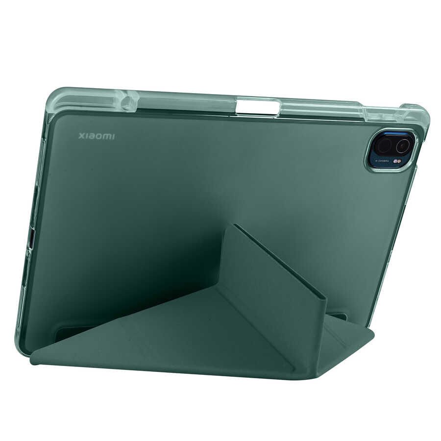 Xiaomi Mi Pad 5 / 5 Pro Kılıf Kalem Bölmeli Standlı Kılıf (TR) Rose Gold