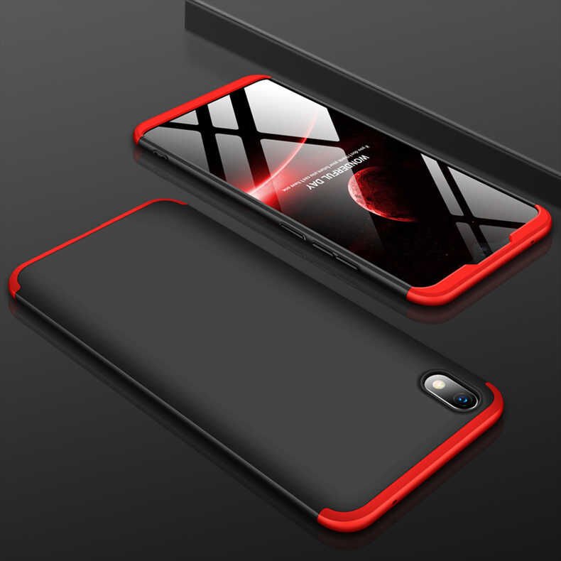 Xiaomi Redmi 7A Kılıf 360 Tam Koruma Ön Ve Arka Sert Mika Kapak Orjinal Ays Gkk Kapak Rose Gold