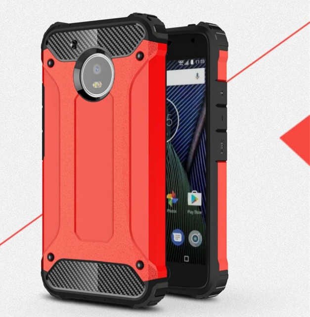 Lenovo Moto G5S  Kılıf Armor Köşe Korumalı Çift Katman Tank Zırh Kapak (CRASH) Siyah