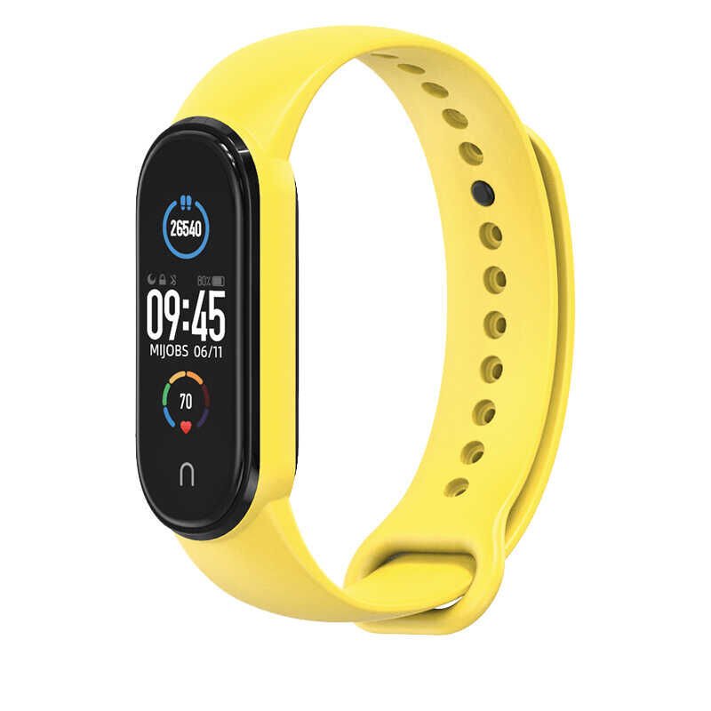 Xiaomi Mi Band 6 Silikon Kordon Soft ve Pürüzsüz Yüzeyli Kordon (Klasik) NO23