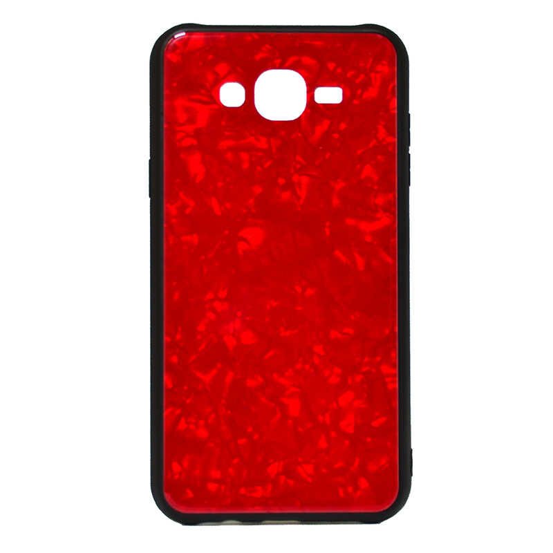 Galaxy J7 Kılıf Zore Marbel Cam Silikon