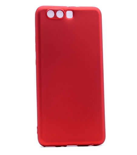 Huawei P10 Plus Kılıf Yumuşak Dokulu Soft Esnek İnce Mat Renkli Silikon Kapak (PREMİER) Bordo