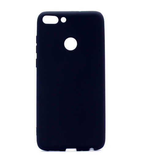 Huawei P Smart Kılıf Yumuşak Dokulu Soft Esnek İnce Mat Renkli Silikon Kapak (PREMİER) Siyah
