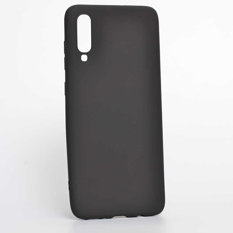 Samsung Galaxy A70 Kılıf Yumuşak Dokulu Soft Esnek İnce Mat Renkli Silikon Kapak (PREMİER) Mürdüm